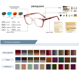 MS 97773 <span class=keywords><strong>Gafas</strong></span> TR90 para <span class=keywords><strong>hombre</strong></span> Monturas ópticas azules Estilos de ojo de gato redondos rectangulares de <span class=keywords><strong>moda</strong></span> para leer - Product Image 6