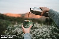 Nouveauté d'usine OEM vintage vaisselle émaillée nordique métal granit eau tourbillon bière tasse à café tasse bougie tasse