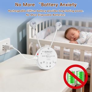 Boîte à musique personnalisée en forme de doudou pour bébé, 10 sons de <span class=keywords><strong>bruit</strong></span> <span class=keywords><strong>blanc</strong></span>, <span class=keywords><strong>capteur</strong></span> de pleurs, minuterie 20-40 min, haut-parleur métallique rechargeable, jouet en <span class=keywords><strong>peluche</strong></span> en plastique - Product Image 6