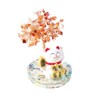 <b>Crystal</b> <b>Tree</b> Lucky Cat Money <b>Tree</b> Desktop Ornament Chinese New Year Gift Natural <b>Crystal</b> Collectible Decor - Product Image 5