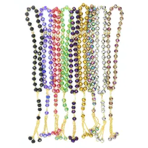 Muslim Prayer Glass Beads For Jewelry Making 10MM Faceted Rondelle Beads For Necklace Fashion Charming Pendant DIY Accessories