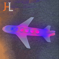 Plateau Distributeur de Shots LED en Acrylique Lumineux en Forme d'Avion, 6 Verres à Shot, Accessoires de Bar, Support à Verres à Shot pour Boîte de Nuit