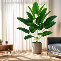 Palmiers bananiers artificiels de voyageurs écologiques réalistes 30cm décor de jardin d'hôtel à la maison d'intérieur