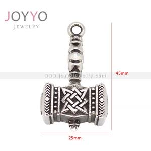 Ciondolo Vintage prodotto da motociclista in acciaio ciondoli a forma <span class=keywords><strong>di</strong></span> thor gioielli da uomo god of war thor hammer - Product Image 6