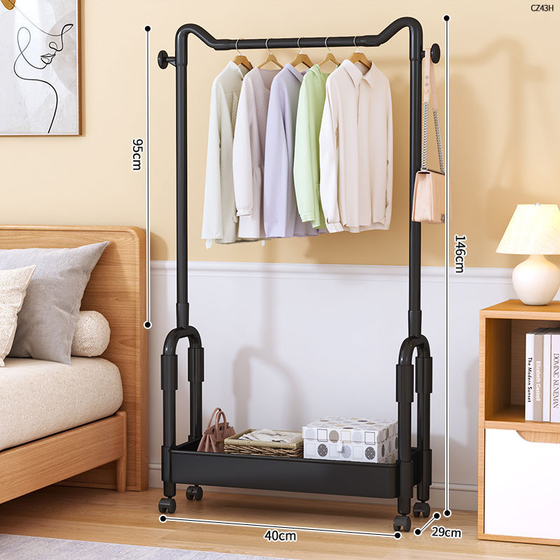 Panier à vêtements noir monocouche 40 cm (plastique)