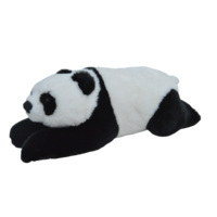 Vente en gros usine : Jouets en peluche lestés motif Panda, 100% Polyester, personnalisables, avec housse amovible et lavable, technique de tissage