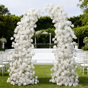 Forniture per Decorazioni Matrimoniali, Fiori Artificiali in Seta Bianca a Forma di Corno per Arco, per Eventi e Design Floreale - Product Image 2