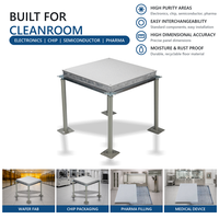 Panel Lantai Terangkat Aluminium 600x600mm FFH 200mm Anti Statis untuk Ruang Telekomunikasi, Ruang Server, Pabrik, Layanan OEM