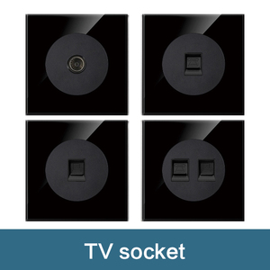 Delviz — prise de courant murale USB, panneau en verre noir, bouton poussoir, avec indicateur lumineux LED, interrupteurs de prise murale UK 13A, nouveauté <span class=keywords><strong>2022</strong></span> - Product Image 4