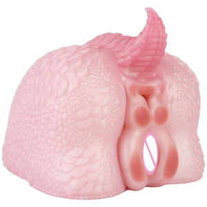 GEEBA Masturbatore Maschile a Forma di Natiche di Animale, Stampo Invertito in Silicone, Drago Fantastico, Stimolatore Penieno Tascabile a Doppio Canale, Giocattolo Sessuale - Product Image 5