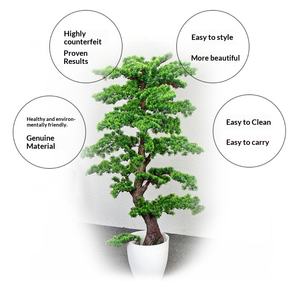 Arbres artificiels <span class=keywords><strong>de</strong></span> Pin et Arbutus <span class=keywords><strong>de</strong></span> bienvenue simulés, <span class=keywords><strong>de</strong></span> 100 cm à 200 cm, avec support <span class=keywords><strong>de</strong></span> <span class=keywords><strong>pot</strong></span> pour plantes vertes d'intérieur dans le salon - Product Image 1