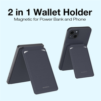 Chargeur sans fil portable Global Original Sources PD20W Power Bank avec portefeuille magnétique en cuir PU Support pour téléphone portable