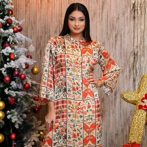 Vestido Maxi de Rayón con Estampado Floral, Elegante y de Alta Gama, Estilo Casual para Mujer - Product Image 6