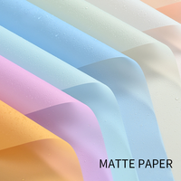 JYSM005 Emballage cadeau pour fleuriste, vente en gros, écologique, imperméable, PVC 80gsm, papier kraft vierge, 92-94 de luminosité, numérique