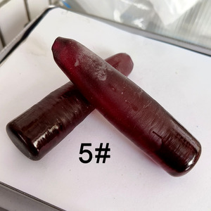 วัตถุดิบคอรันดัมสังเคราะห์แบบไม่ผ่านการตัดแต่ง รูปทรงกระบอก 3 #   5 #    พลอยดิบสีแดงทับทิมสำหรับทำเครื่องประดับ - Product Image 6