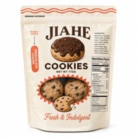 JIAHE Op maat gemaakte bedrukte staande zipzak met venster voor snoep, koekjes, snacks, gedroogd fruit, noten, vochtbestendig Mylar