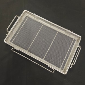 Panier de désinfection personnalisé rond/rectangulaire en acier inoxydable 304, panier en treillis métallique pour le nettoyage des pièces - Product Image 2