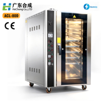Four à convection électrique professionnel en acier inoxydable CE, à circulation d'air chaud, commande numérique tactile, haute efficacité, vapeur
