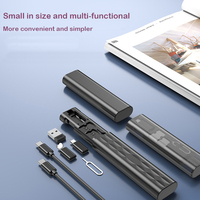 6 en 1 Micro 8 broches USB a adaptateur Kit d'accessoires 60W Type C vers USB C câble de données de charge rapide boîte de rangement multifonctionnelle