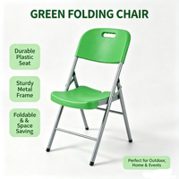 Chaise pliante en plastique moderne, empilable, étanche, pour usage extérieur (parc, cuisine, cour) - Portable, pliable, idéale pour la location - Vente en gros à prix abordable