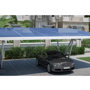 OEM设计住宅太阳能车棚防水铝太阳能光伏安装太阳能车棚结构太阳能汽车端口