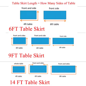กระโปรงโต๊ะ/กระโปรงโต๊ะแต่งระบายรอบตกแต่งลายคลื่น - Product Image 6