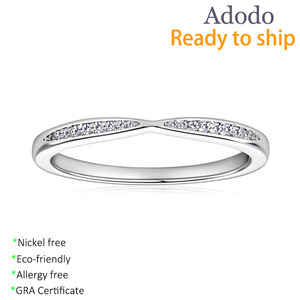 <span class=keywords><strong>Anello</strong></span> <span class=keywords><strong>da</strong></span> Donna in <span class=keywords><strong>Argento</strong></span> 925 con Moissanite VVS GRA <span class=keywords><strong>da</strong></span> 0,066ct, Design Minimalista con Micro Incastonatura, Vendita all'Ingrosso - Product Image 1