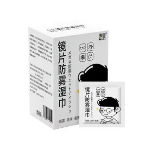 Custom Label Lens Cleaning Wipes Pre-Moistened Individually Wrapped Wipes For Eyeglasses Goggles Camera Lens