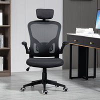 Chaise de bureau exécutive confortable et élégante en maille avec appui-tête réglable, design ergonomique pour usage domestique ou professionnel, style moderne