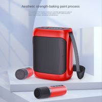 Speaker Mini YS220 Strap Murah 10W Harga Pabrik Pengubah Nada Suara Mikrofon Ganda Karaoke PA