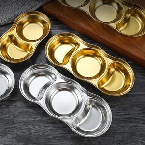 <span class=keywords><strong>Plato</strong></span> de condimento de rejilla múltiple de acero inoxidable 304 coreano <span class=keywords><strong>plato</strong></span> de inmersión de barbacoa para platos y platos de olla caliente - Product Image 3