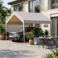 Abri de voiture haut de gamme résistant au vent, abri de stationnement en métal anti-UV, auvent de garage extérieur pour le protection des véhicules, utilisation en arrière-cour