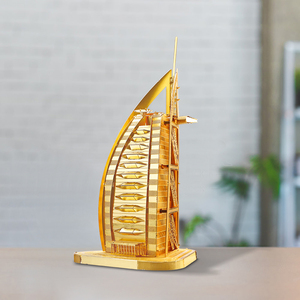 Rompecabezas Metálico 3D Piececool del <span class=keywords><strong>Burj</strong></span> <span class=keywords><strong>Al</strong></span> <span class=keywords><strong>Arab</strong></span> <span class=keywords><strong>Dubai</strong></span>, Modelo de Edificio Hotelero, Kit de Ensamblaje de Acero Inoxidable, Juguete para Adultos - Product Image 1