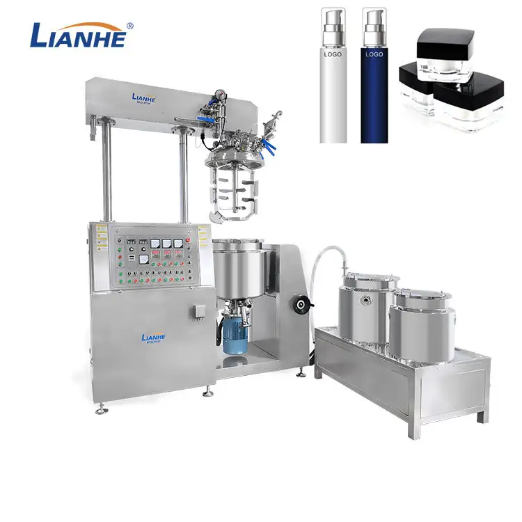 Steam Electric Heating Shear Vacuum Emulsifier Mayonnaise Lotion Cream Making Machine Cosmetic Mixer Machine