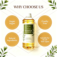 Huile de massage à marque privée pour spa 1L, huile de massage corporel professionnelle, extrait de plantes naturelles pour salon et spa, OEM en vrac