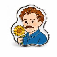 Pins de revers personnalisés en alliage de zinc avec émail dur, impression UV, motif de personnage de dessin animé, portrait d'artiste, objet de collection artistique, cadeau, fabricant