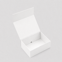Fabricante de Diseño de Logotipos, Cartón Corrugado Blanco de Lujo con Laminación Magnética Mate, Grabado en Relieve, para Cajas Plegables