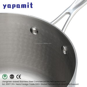 Olla para Salsas de Acero Inoxidable de Triple Capa, Calentamiento Rápido, Varios Tamaños, Utensilios de Cocina Duraderos para Hoteles y Restaurantes, Uso Diario - Product Image 3