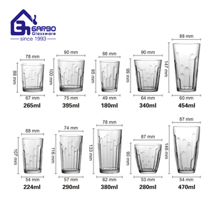 16oz Elegant <strong>Diamond</strong> Design Embossing V Shape Highball Glass Cup Highball <strong>Glassware</strong> Cheap Price Transparent for Home Hotel - Product Image 5