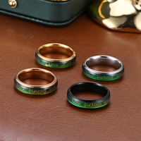Changement de couleur en acier inoxydable anneau humeur émotion sentiment température anneaux pour femmes hommes Couples mode continuer bijoux cadeau