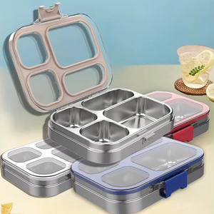 2025 Boîte à lunch Bento isolée 304 Boîte <span class=keywords><strong>Tiffin</strong></span> en acier inoxydable pour adultes Conteneur de nourriture chauffant sans BPA Boîte à lunch en métal pour adultes - Product Image 1