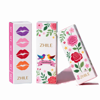 Boîtes en carton enduit écologiques personnalisées avec logo imprimé, en matériaux recyclés, pour maquillage, boîte cadeau colorée pour rouge à lèvres, huile essentielle