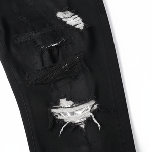 Nuevos Jeans Ksubiy para Hombre, Corte Recto Ajustado, Cintura Media, Estilo Vintage Y2K, Hip Hop, Lavado a la Piedra, Desgastados, de Calidad - Product Image 1