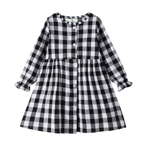 Vêtements pour bébés et femmes, robes décontractées pour enfants, jolies robes à carreaux à manches longues pour filles en provenance de Chine - Product Image 1