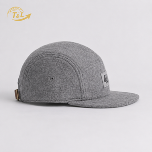 Gorra de Béisbol 4U Gris de 5 Paneles, Unisex, Ajustada, de Algodón Jersey, Estilo Casual Deportivo, Logotipo Frontal Ajustable, Color Sólido - Product Image 5