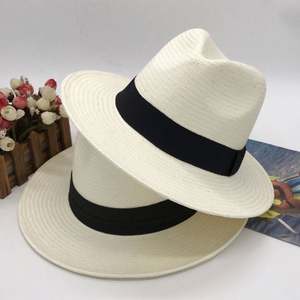 Paper <b>Straw</b> Wide Brim <b>Fedora</b> Hat High Quality Panama Hat Summer Women Men Sun Hat - Product Image 1