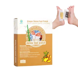 china supplier Ginger Detox Foot Patches Pads Natural Herbal Stress Relief Feet Body Toxins