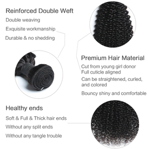 Perruque Jerry Curl 13x4 avec grand devant en dentelle bouclée, 18 pouces, perruques personnalisées, cheveux de qualité 12A, haute densité - Product Image 3