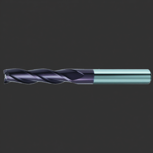 Fraise à queue en carbure standard Ttake Ta1405, 3 cannelures, revêtement Nano TiAln, hélice de 30 degrés, série extra longue - Product Image 3