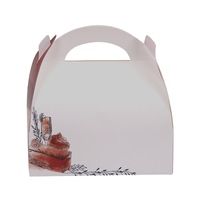 Boîte à donuts en carton ondulé rigide recyclable de luxe avec logo personnalisé imprimé UV, poignée et doublure en kraft pour pâtisserie haut de gamme, gâteaux, cadeaux et aliments